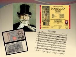 G. Verdi, il Nabucco e l`unità d`Italia