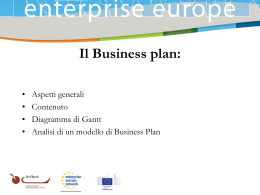 "Opportunità finanziarie" 30/10/2012 - Business Plan - BE-WIN