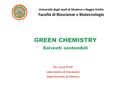 solventi nella Green Chemistry - ISIT Bassi