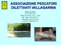 scarica presentazione - Associazione Pescatori Dilettanti Vallagarina