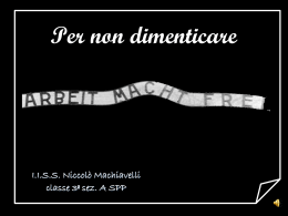 Diapositiva 1 - Liceo Statale Niccolò Machiavelli