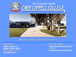 Il Liceo Classico "Chris Cappell College"