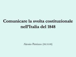 Comunicare la svolta costituzionale nell`Italia del 1848