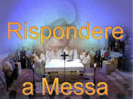 Rispondere a Messa - Parrocchia S.Lucia