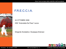 FRECCIA FIRENZE 24-10-08 - Istituto Professionale A. De Pace