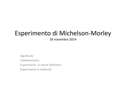 Esperimento di Michelson