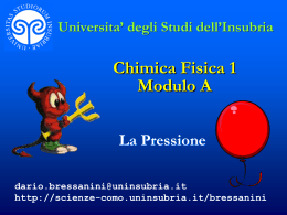 Pressione - Università degli Studi dell`Insubria