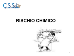 RISCHIO CHIMICO - Liceo Sacro Monte