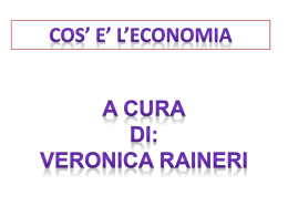 COS`É L`ECONOMIA di Veronica Raineri
