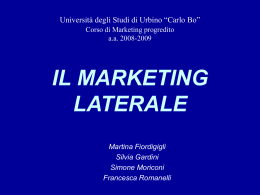 IL MARKETING LATERALE - Università di Urbino