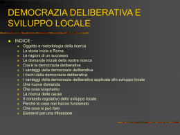2008/2009 Democrazia deliberativa e sviluppo locale
