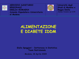 ALIMENTAZIONE E D1 - Associazione giovani diabetici di Modena
