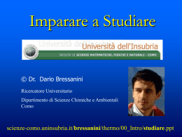 Come studiare - Università degli Studi di Trento