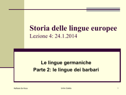 Storia delle lingue europee IV