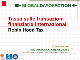 Presentazione della Financial Transaction Tax
