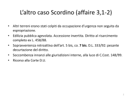 L`altro caso Scordino (affaire 3,1-2)