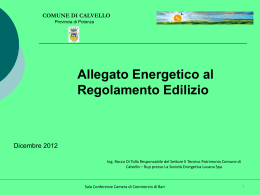 Allegato Energetico al Regolamento Edilizio: la proposta