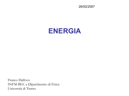 conservazione dell`energia - Università degli Studi di Trento