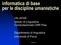 lezione 6  - Istituto di Linguistica Computazionale "Antonio