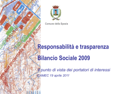 Valutazione Bilancio sociale 2009