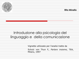 Psicologia del linguaggio e della comunicazione: introduzione