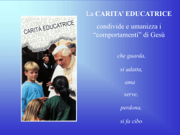 CARITA` EDUCATRICE - Arcidiocesi di Torino