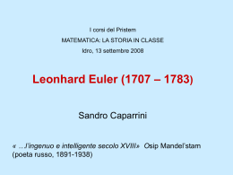 Caparrini - La vita di Leonhard Euler