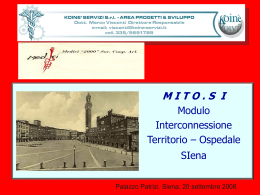 Modulo Interconnessione Territorio – Ospedale Siena