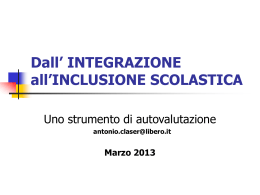 presentazione dall`integrazione all`inclusione