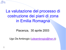 Relazione del dott. U. De Ambrogio (30 aprile 2003)