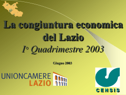 2003 Rapp. Congiuntura Lazio I Quad.