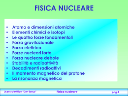 Slide "Fisica nucleare"