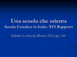 Una scuola che orienta - Chiesa Cattolica Italiana