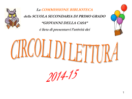 Presentazione Circoli di Lettura 2014-15