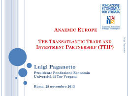 TTIP Presentation of Luigi Paganetto