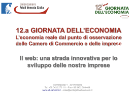 DATI FVG 12.a Giornata dell`Economia 6 giugno 2014