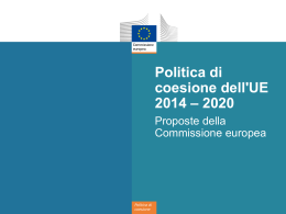 Politica di coesione dell`UE 2014 – 2020