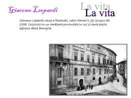 Giacomo Leopardi - scuolapiancavallo.it
