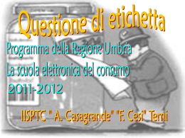 Diapositiva 1 - "A. Casagrande" "F. Cesi" di Terni