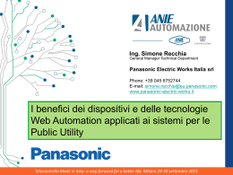 Titolo Presentazione - Panasonic Electric Works