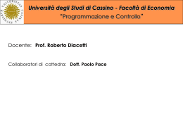 Diapositiva 1 - Università degli Studi di Cassino