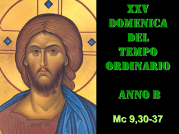 XXV DOM TEMP ORD ANNO B - Rivista di pedagogia religiosa