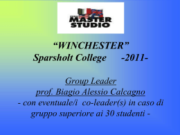 “WINCHESTER” Sparsholt College -2011- Group Leader