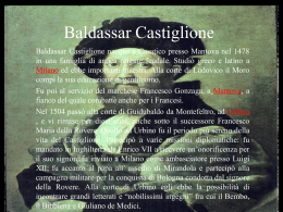 Il Cortegiano di Baldessar Castiglione