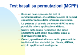 Test basati su permutazioni (MCPP)