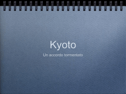 Il protocollo di Kyoto