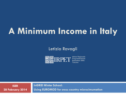 A Minimum Income in Italy