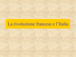 La rivoluzione francese e l`Italia