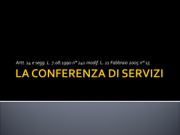 8. Cappelli La Conferenza di servizi