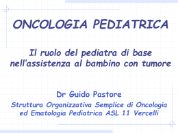 Oncologia pediatrica prima parte
